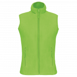 Bodywarmer micropolaire femme K906 - Lime personnalisable - Vue de face