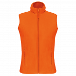 Bodywarmer micropolaire femme K906 - Orange personnalisable - Vue de face
