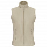 Bodywarmer micropolaire femme K906 - Beige personnalisable - Vue de face