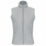 Bodywarmer micropolaire femme K906 - Snow Grey personnalisable - Vue de face
