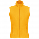 Bodywarmer micropolaire femme K906 - Yellow personnalisable - Vue de face