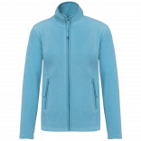 Veste micropolaire zippée femme K907 - Cloudy blue heather personnalisable - Vue de face