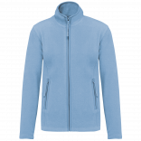 Veste micropolaire zippée femme K907 - Sky Blue personnalisable - Vue de face
