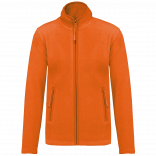 Veste micropolaire zippée femme K907 - Orange personnalisable - Vue de face