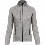 Veste zippée chinée femme K9107 - Light Grey Melange personnalisable - Vue de face