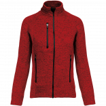 Veste zippée chinée femme K9107 - Red Melange personnalisable - Vue de face
