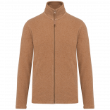 Veste micropolaire zippée homme K911 - Camel Heather personnalisable - Vue de face