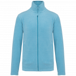 Veste micropolaire zippée homme K911 - Cloudy blue heather personnalisable - Vue de face