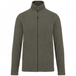 Veste micropolaire zippée homme K911 - Green Marble Heather personnalisable - Vue de face