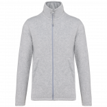 Veste micropolaire zippée homme K911 - Ash Heather personnalisable - Vue de face