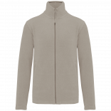Veste micropolaire zippée homme K911 - Beige personnalisable - Vue de face