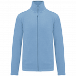 Veste micropolaire zippée homme K911 - Sky Blue personnalisable - Vue de face