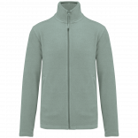 Veste micropolaire zippée homme K911 - Sage personnalisable - Vue de face