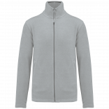 Veste micropolaire zippée homme K911 - Snow Grey personnalisable - Vue de face