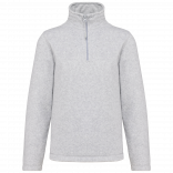 Enzo > Micropolaire col zippé homme K912 - Ash Heather personnalisable - Vue de face