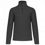 Enzo > Micropolaire col zippé homme K912 - Dark Grey personnalisable - Vue de face