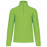 Enzo > Micropolaire col zippé homme K912 - Lime personnalisable - Vue de face