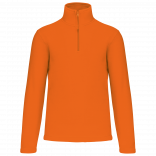 Enzo > Micropolaire col zippé homme K912 - Orange personnalisable - Vue de face