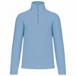 Enzo > Micropolaire col zippé homme K912 - Sky Blue personnalisable - Vue de face