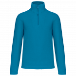 Enzo > Micropolaire col zippé homme K912 - Tropical Blue personnalisable - Vue de face