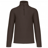 Enzo > Micropolaire col zippé homme K912 - Chocolate personnalisable - Vue de face