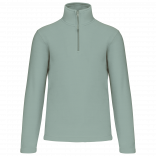 Enzo > Micropolaire col zippé homme K912 - Sage personnalisable - Vue de face