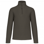 Enzo > Micropolaire col zippé homme K912 - Green Olive personnalisable - Vue de face