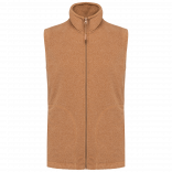 Bodywarmer micropolaire homme K913 - Camel Heather personnalisable - Vue de face
