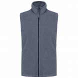 Bodywarmer micropolaire homme K913 - French Navy Heather personnalisable - Vue de face