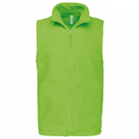 Bodywarmer micropolaire homme K913 - Lime personnalisable - Vue de face