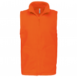 Bodywarmer micropolaire homme K913 - Orange personnalisable - Vue de face