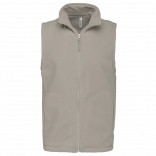 Bodywarmer micropolaire homme K913 - Beige personnalisable - Vue de face