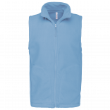 Bodywarmer micropolaire homme K913 - Sky Blue personnalisable - Vue de face