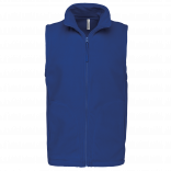Bodywarmer micropolaire homme K913 - Royal Blue personnalisable - Vue de face