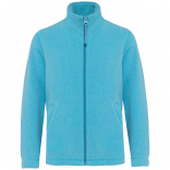 Veste micropolaire zippée enfant K920 - Cloudy blue heather personnalisable - Vue de face