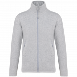 Veste micropolaire zippée enfant K920 - Ash Heather personnalisable - Vue de face