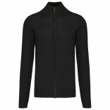Cardigan zippé homme K961 - Black personnalisable - Vue de face