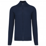 Cardigan zippé homme K961 - Navy personnalisable - Vue de face