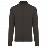 Cardigan zippé homme K961 - Dark Grey personnalisable - Vue de face