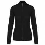 Cardigan zippé femme K962 - Black personnalisable - Vue de face