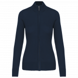 Cardigan zippé femme K962 - Navy personnalisable - Vue de face