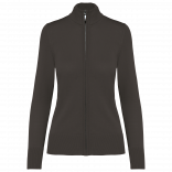 Cardigan zippé femme K962 - Dark Grey personnalisable - Vue de face