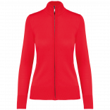 Cardigan zippé femme K962 - Red personnalisable - Vue de face