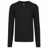 Pull col V homme K965 - Black personnalisable - Vue de face