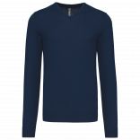 Pull col V homme K965 - Navy personnalisable - Vue de face