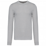 Pull col rond K967 - Grey Melange personnalisable - Vue de face
