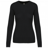 Pull col rond femme K968 - Black personnalisable - Vue de face