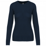 Pull col rond femme K968 - Navy personnalisable - Vue de face