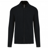 Cardigan zippé K971 - Black personnalisable - Vue de face