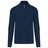Cardigan zippé K971 - Navy personnalisable - Vue de face